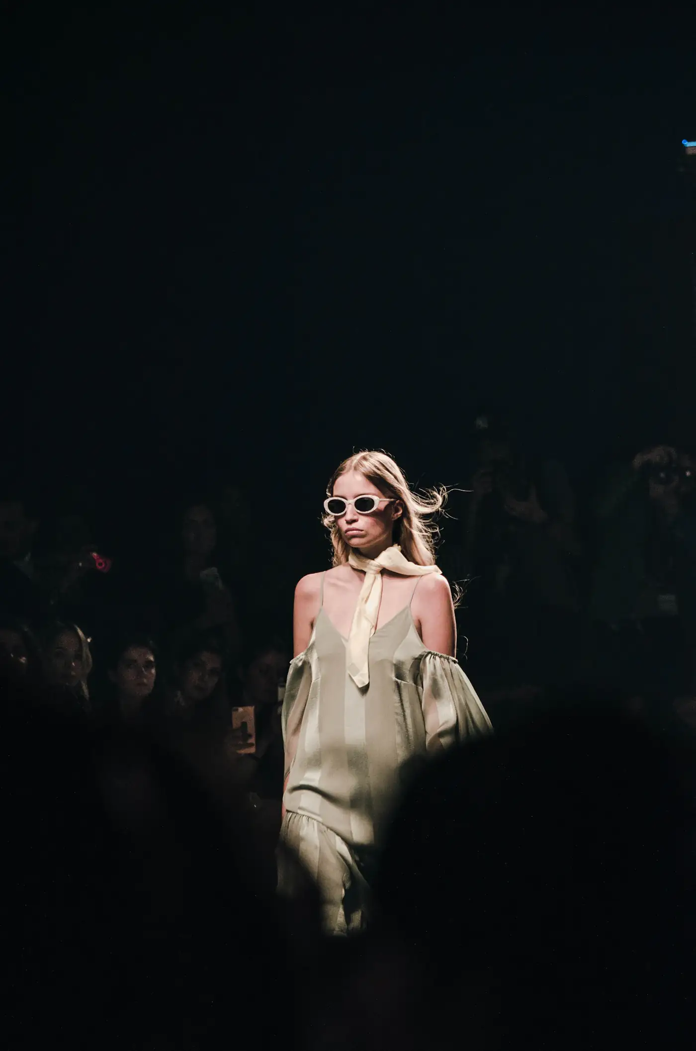 Runway model in sunglasses