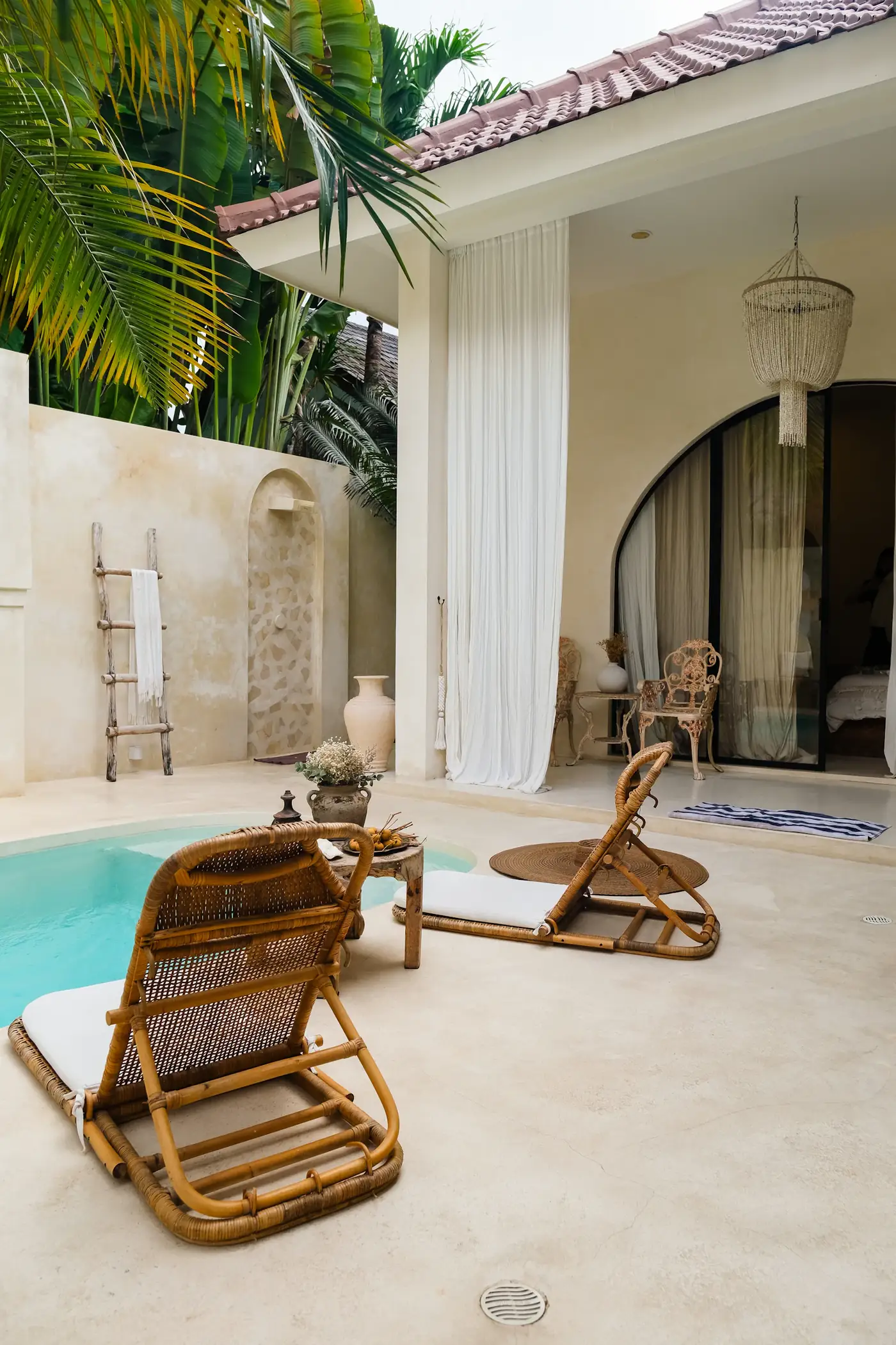 Cream plaster villa with plunge pool