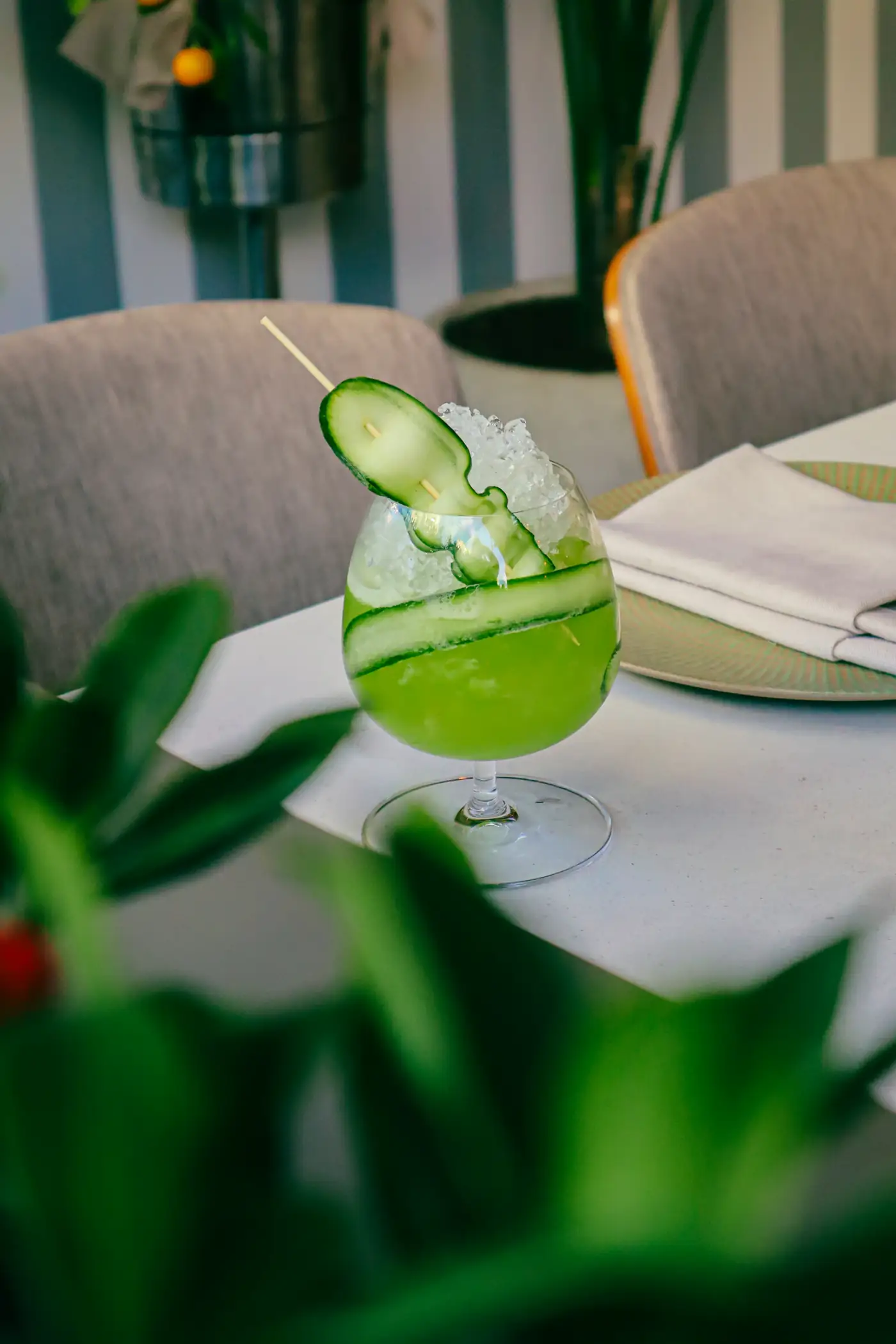 Green cucumber cocktail